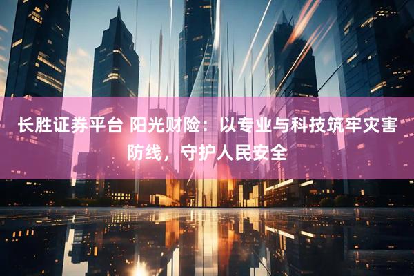 长胜证券平台 阳光财险：以专业与科技筑牢灾害防线，守护人民安全